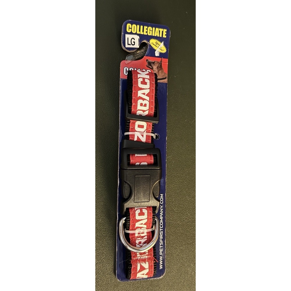 Arkansas Razorbacks Dog Pet Collar By Pets First - Large Red‎ New